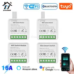 Zy inteligente tuya wifi módulo de interruptor inteligente 2/3/4 gang controle bidirecional casa inteligente relé automação disjuntor funciona com alexa google casa