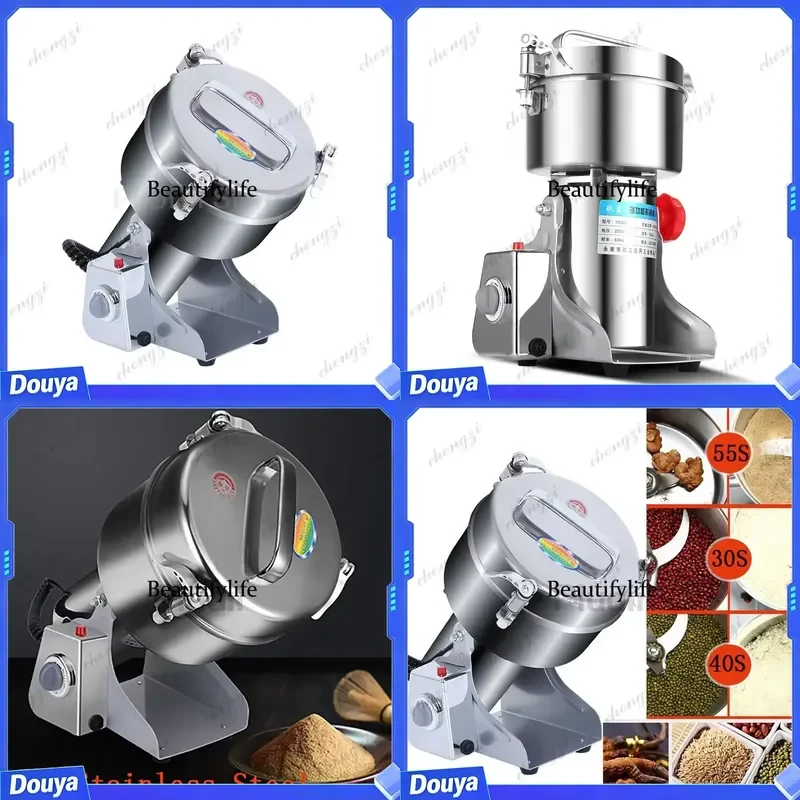 1000G/2000G 304 Stainless Steel Grains Spices Cereals Coffee Dry Food Grinder Mill Grinding Machine Home Flour Powder Crusher