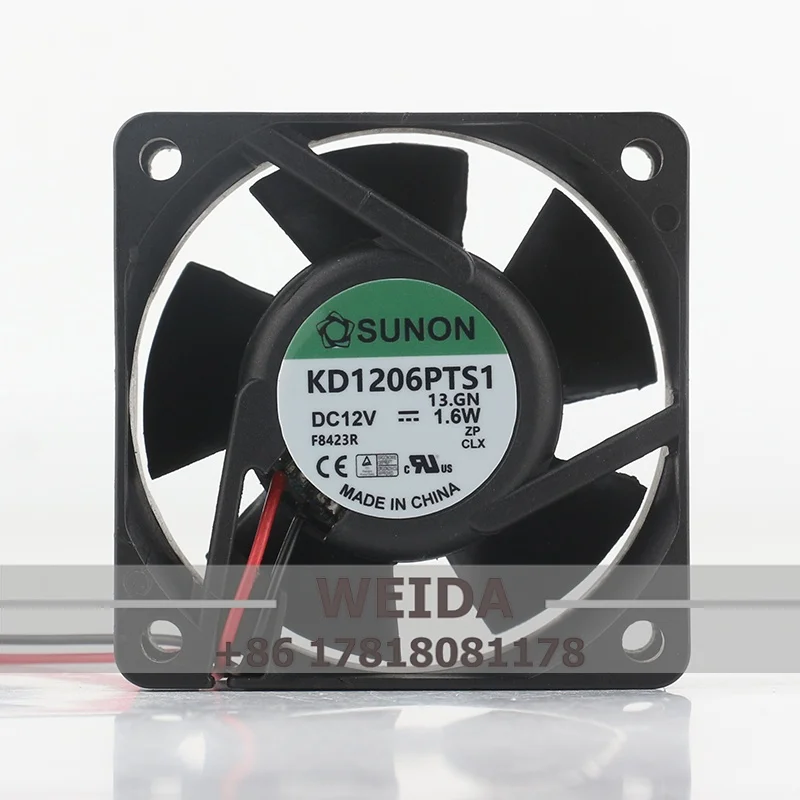 cooling fan New original Sunon AC EC 6025 60X60X25MM 6CM magnetic bearing inverter Quiet 2-wire KD1206PTS15V 24V 48V DC12V 1.6W