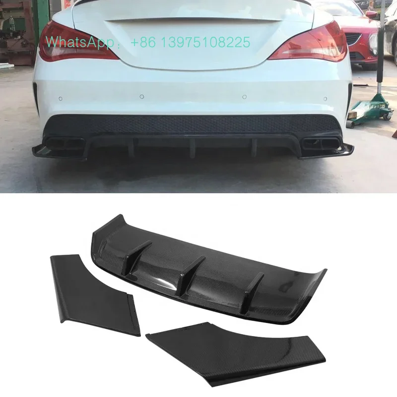 

EX Style Dry Carbon Fiber Rear Diffuser Lip W117 CLA Series Rear Bumper Car Exterior Accessory