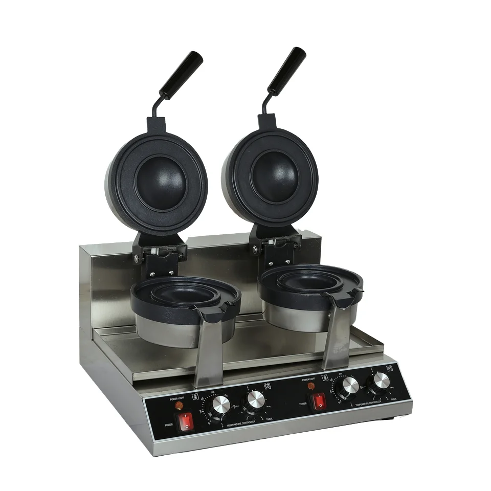 220V double head UFO stainless steel burger waffle donut machine 2.6kW easy to operate, suitable for snack food processing