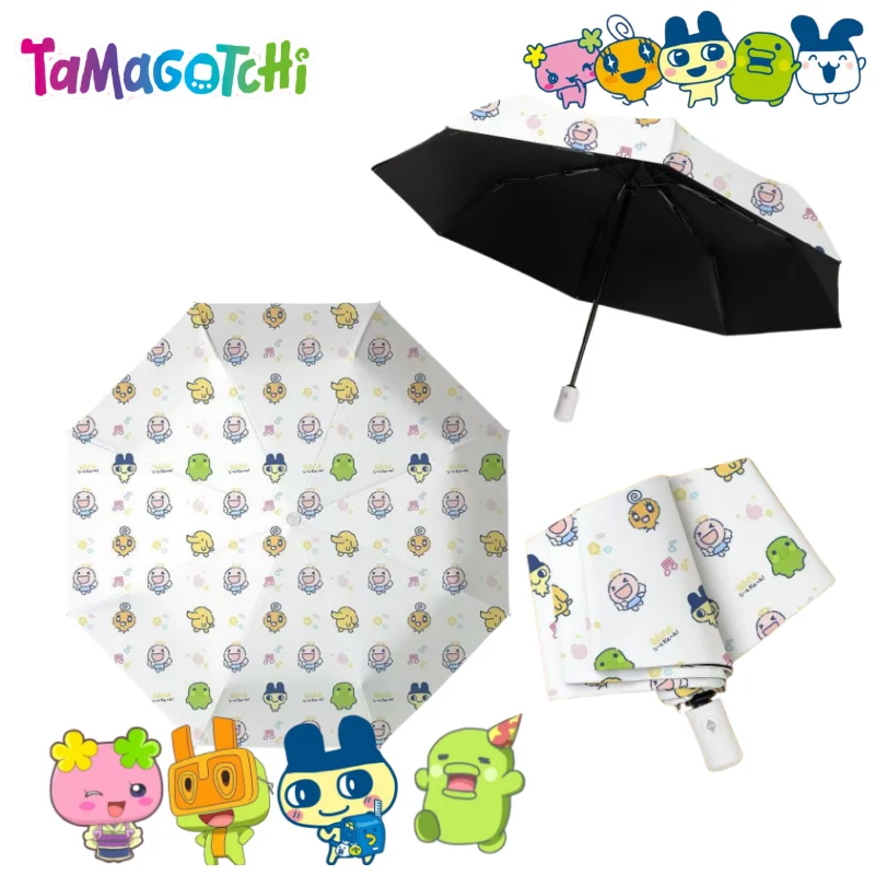 

Новый зонт-автомат Bandai Tamagotchi с защитой от УФ-лучей, складной, с милым аниме-персонажем, подарок в стиле каваи