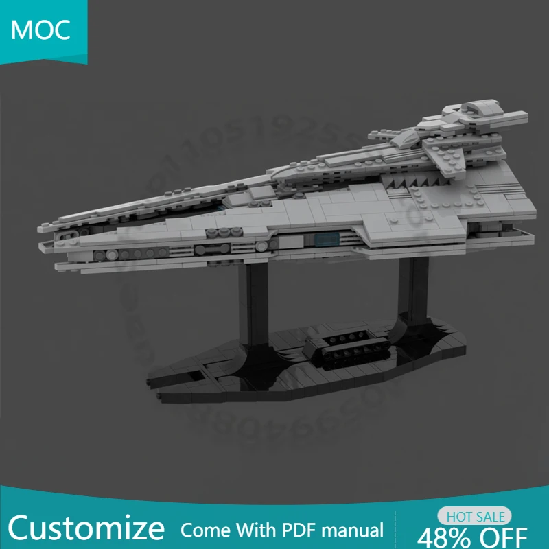 

Конструктор «Космическая война»: Модель Harrower Dreadnaught MOC, 1133 детали, модульная сборка, креативный дизайн, DIY, для мальчиков, подарок