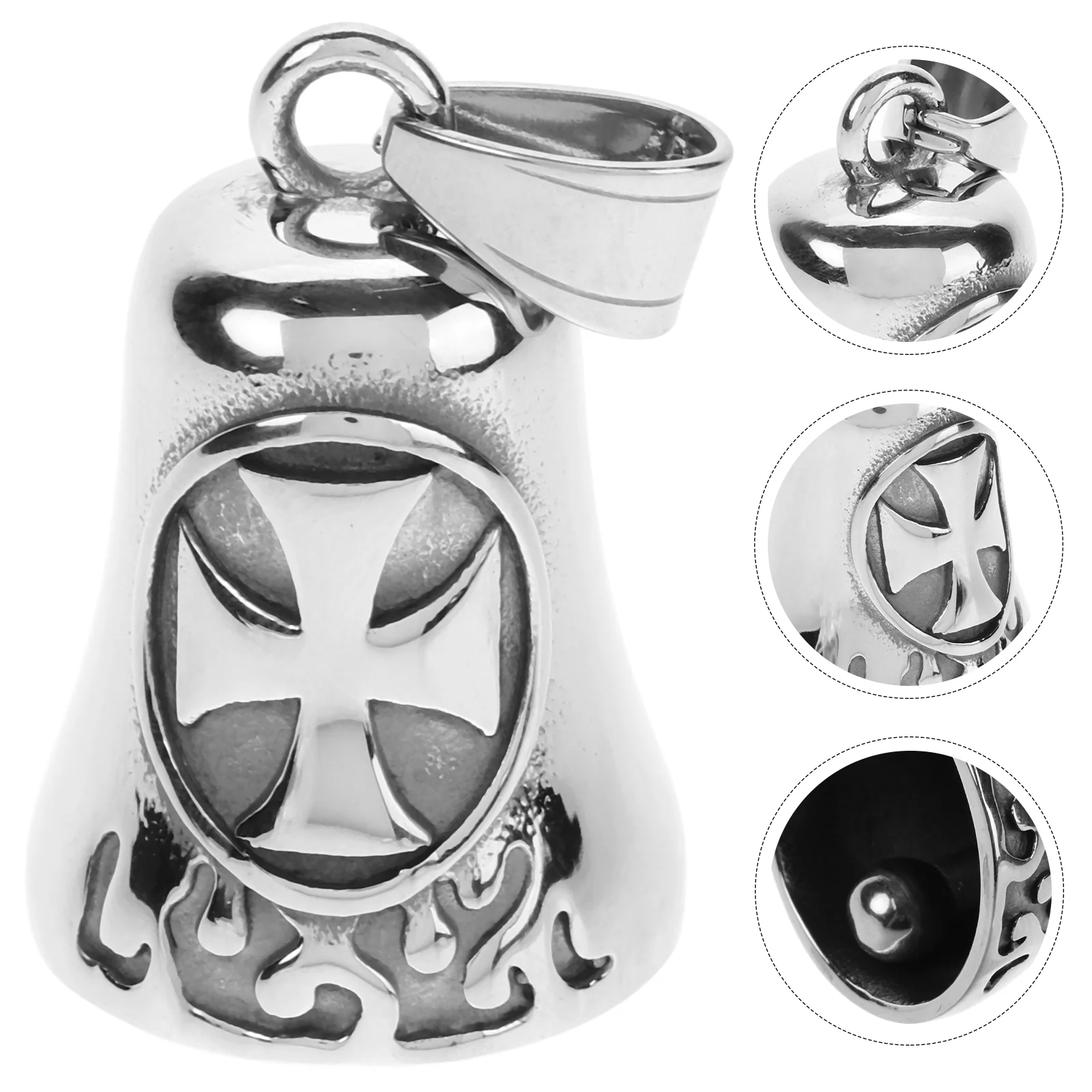 

Motorcycle Bell Drive Safe Cycling Bells Keychain Luck Cross Car Hanging Snowmobile for Crafts Pendant Riding