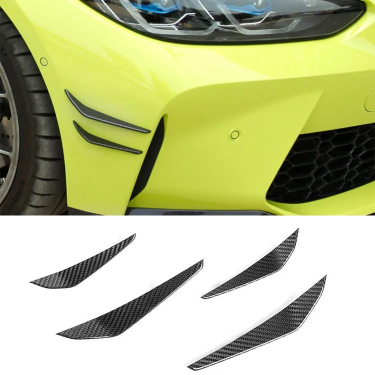 The carbon fiber front air knife spoiler set is suitable for BMW G80/G82 M3/M4.