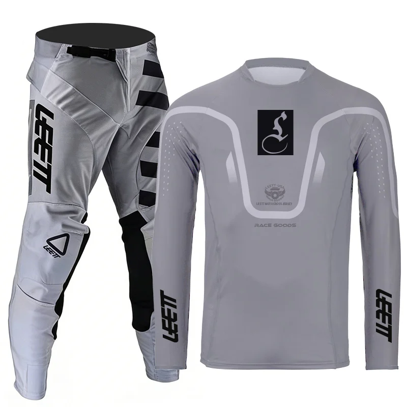 2026 leett motocross jersey and pants black blue adult man Enduro Off-road Name Number customization racing gear set woman