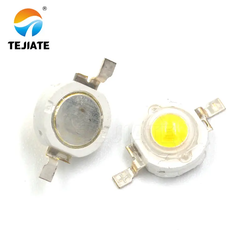 2PCS 1W3W5W small light-emitting diode LED lamp beads positive white warm lighting red yellow emerald green blue light