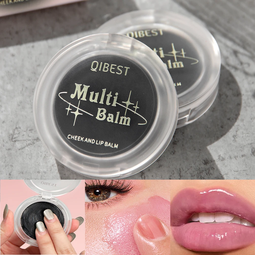 Black Gel Color Changing Blush Balm Clear Transparent Crystal Pink Blusher Cream Moisturizes Natural Nude Cheek Lip Makeup