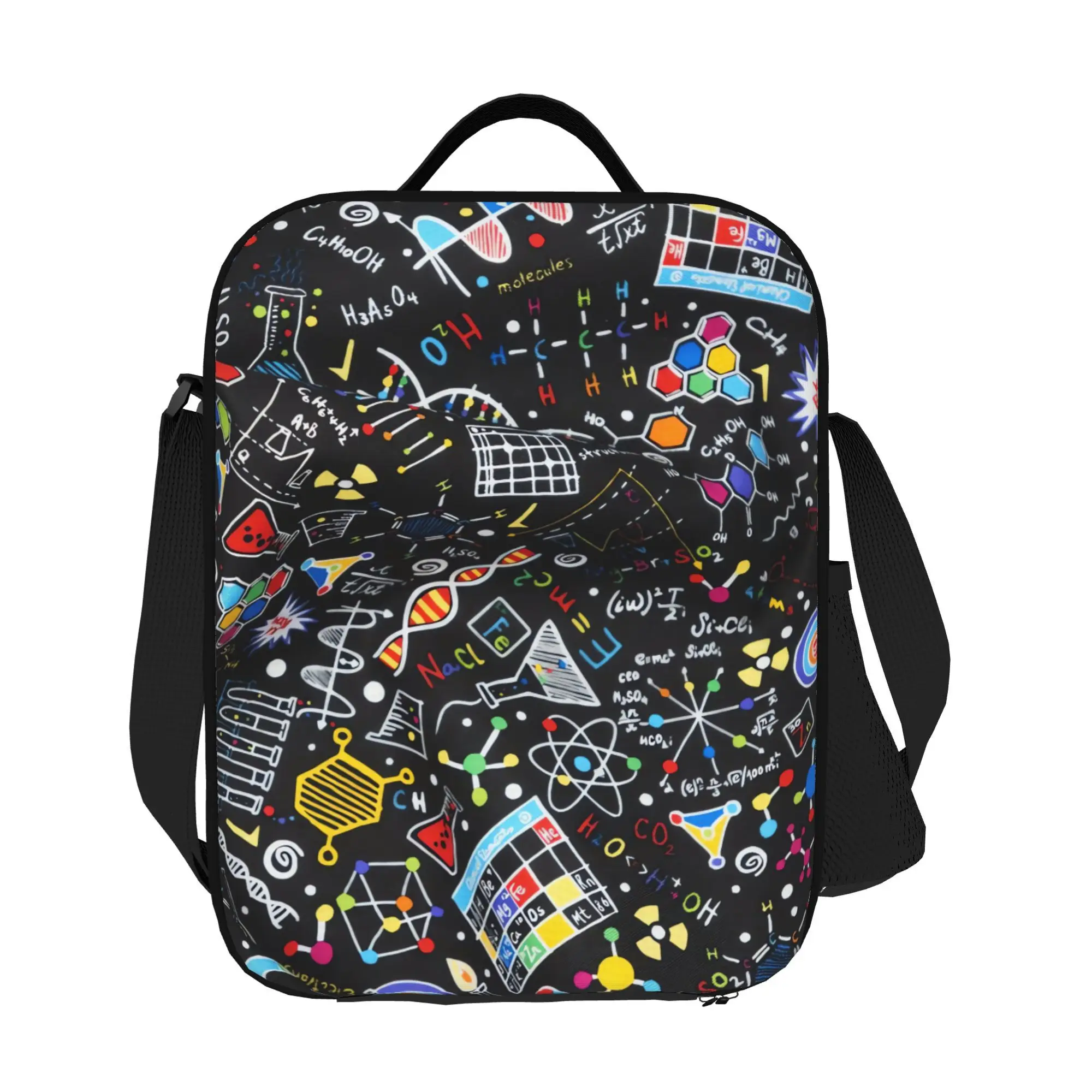 Science Subject Minimalist Lunch Bag for Daily Work Travel Office Commute Casual Use Non-Food Contact