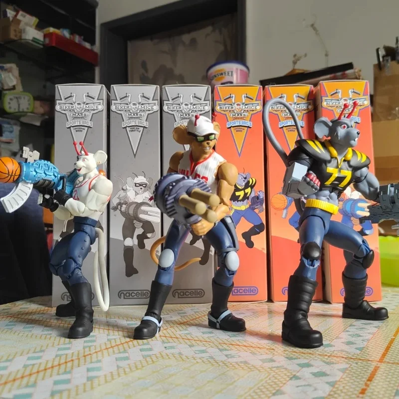 

In Stock 6 Inch Nacelle Biker Mice From Mars Modo Veni Slote Px Limited Series Action Figure Boys Toy Gift Desktop Decoration