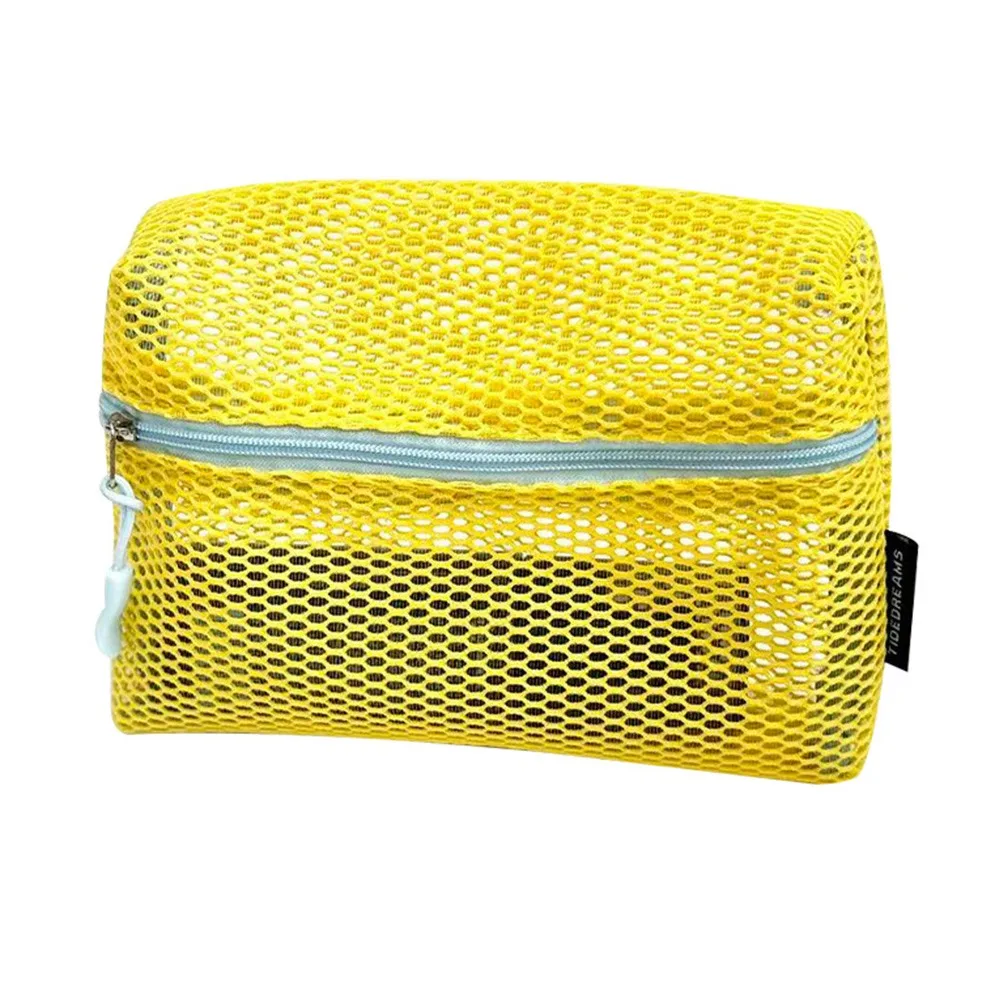 New Nylon Mesh Cosmetic Bag Mesh Portable Cosmetic Storage Bag Zipper Closure Travel Sundries Bag For Travel