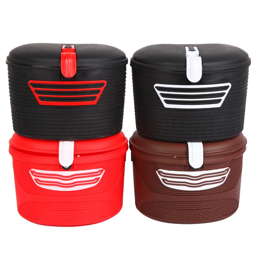 

Electric Mountain Bike Front Frame Plastic Storage Basket with Lid Large Capacity Anti-Prying Drill-Proof Lock Bike Storage