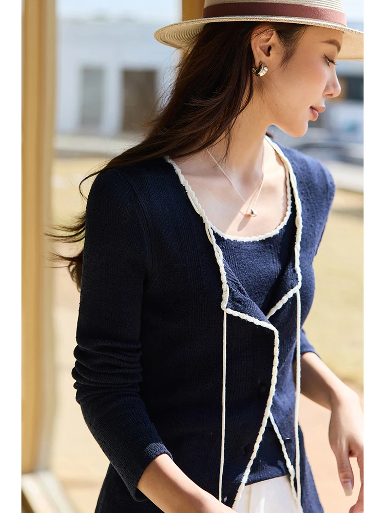 

Hand-Knitted Woolen Cardigan And Strap Set Beautiful Lace s from Ningxia Clothing Interval for Women