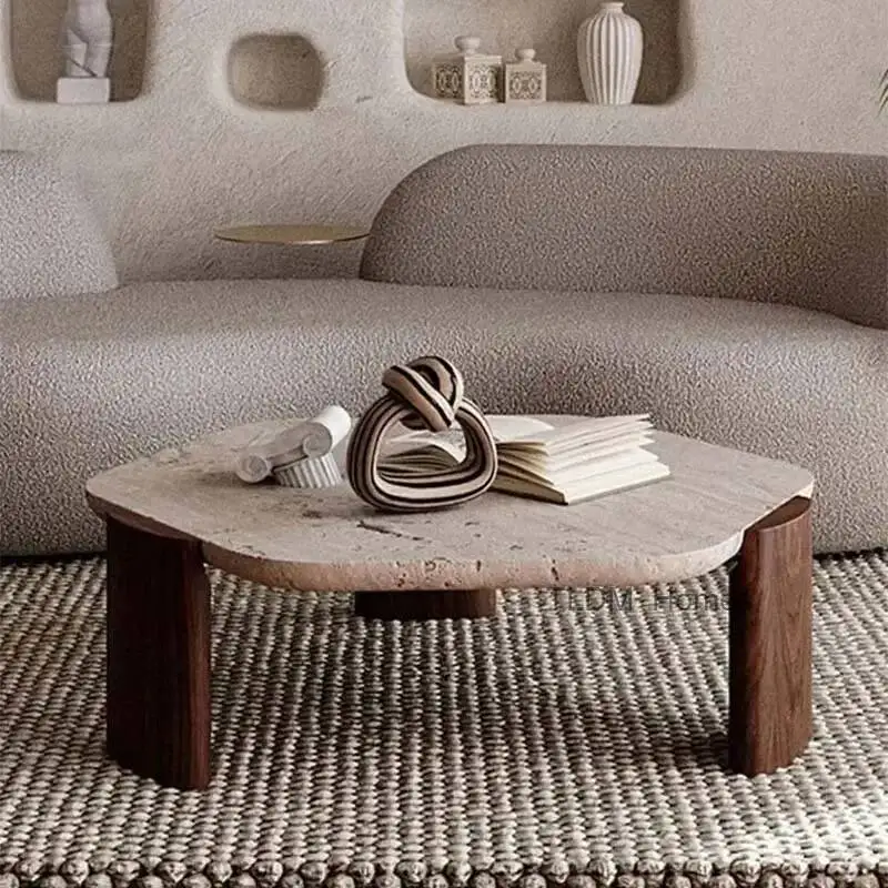 

Журнальный столик Simple Low Luxury: дизайнерский, современный, нестандартной формы, для гостиной, с органайзером, мебель для дома