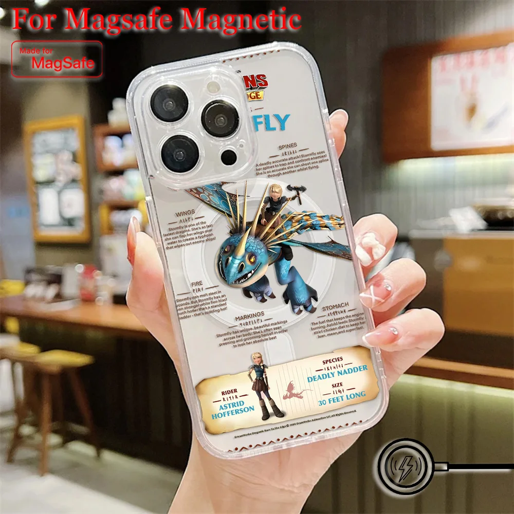 كيفية تدريب التنين الخاص بك بلا أسنان حافظة هاتف مغناطيسية آيفون 16 15 14 13 12 11 8 7 Plus Pro Max X XR XSMax غطاء لينة من البولي يوريثان #6