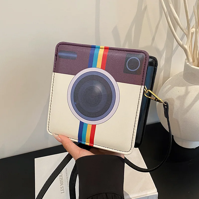 

Personality Women's Shoulder Bags New Design Originality Camera Shaped Small Square Bag Youth Fashion Women's Crossbody Bags
