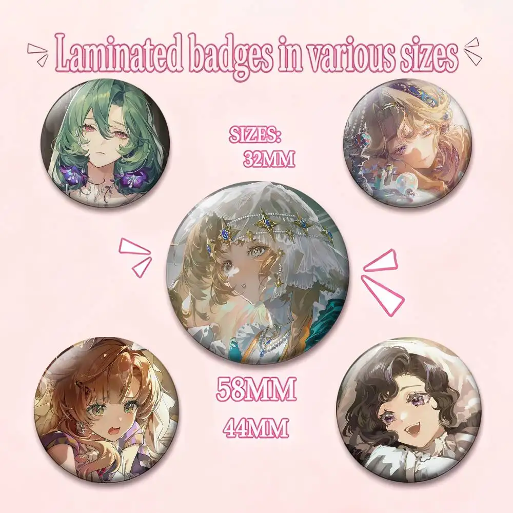 R-Reverse 1999 Anime Game Badges 25 32 44 58 75 mm Round Fans Collect Friends Gifts Brooch Souvenir