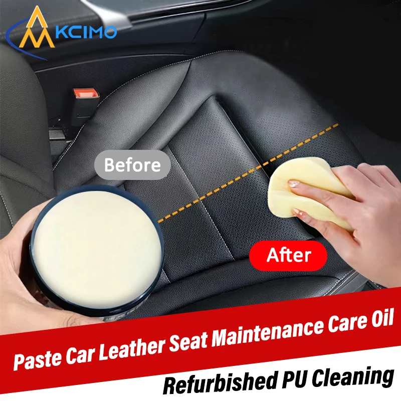 

Paste Car Leather Seat Maintenance Care Oil Multifunctional Cream Interior Polishing Stain Removal Refurbished PU Cleaning