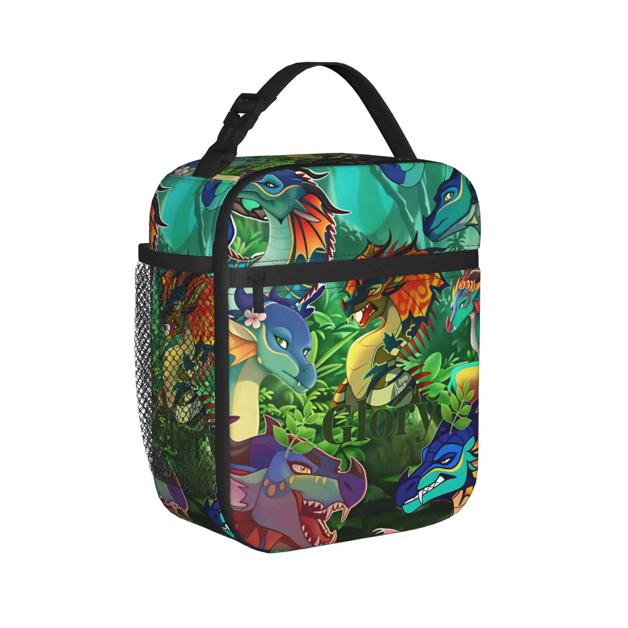 Wing Of Fire dragons Lunch Bag  Kawaii Lunch Box Outdoor Picnic  Thermal Tote Handbags For Adult Waterproof Print Cooler Bag