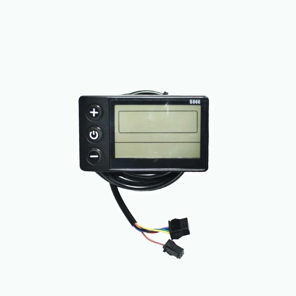 S866 LCD Digital Display for Electric Bike, Ebike Meter, Waterproof Instrument with USB, Protocol 2#, 24V, 36V, 48V, 60V