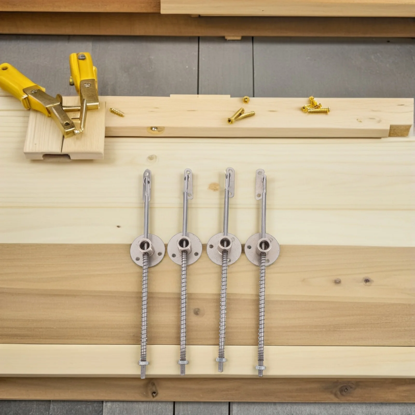 

4Pcs Cabinet Support Rod Heavy Duty Cabinet Door Spring Shaft Soft Close Lid Support Concealed Hinge Furniture Hardware