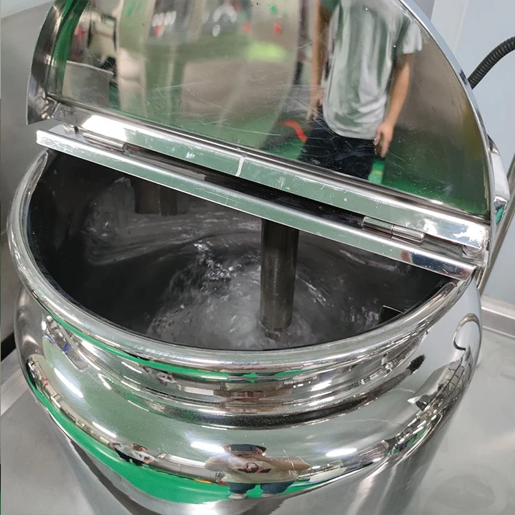 كريم المختبر آلة استحلاب الفراغ للتدفئة من نوع الرفع الصغيرة #4