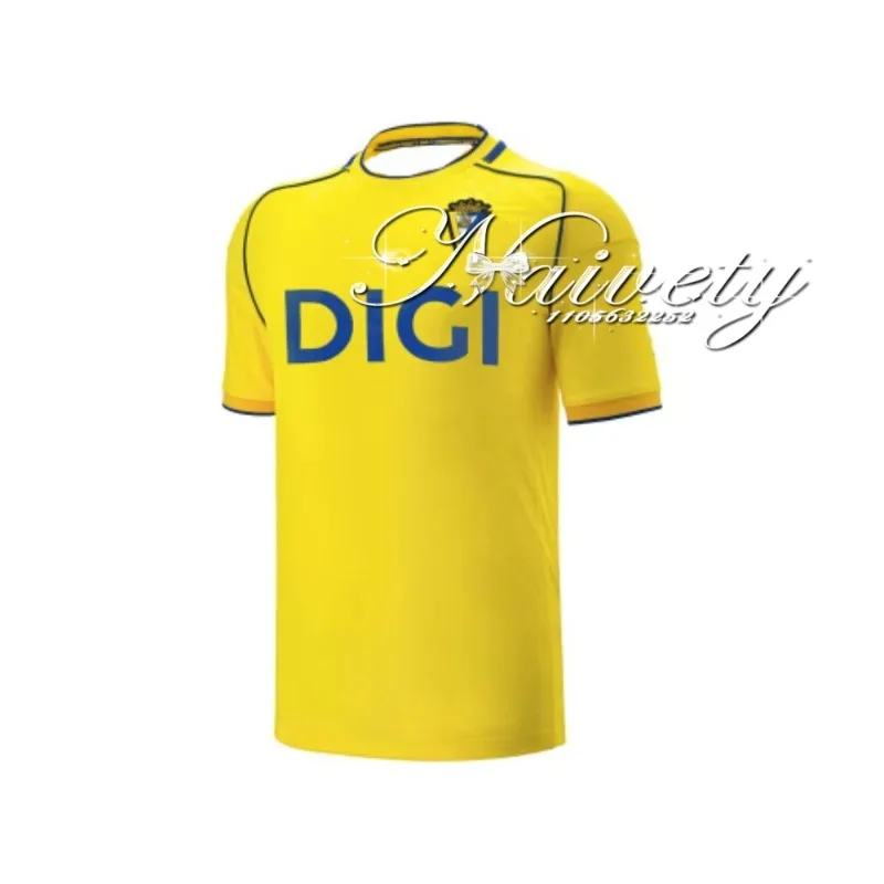 Cadiz Club25-26Camiseta de camisetas de fútbol local y visitante Camiseta deportiva de manga corta con estampado 3D de secado rápido para adultos y niños