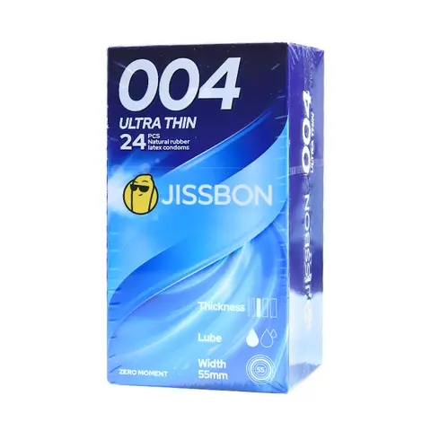 24PCS Jissbon Ultra Thin Condomss 55mm Width Adult sexx Product Natural Latex Adult Safer Condomss sexxy Feeling