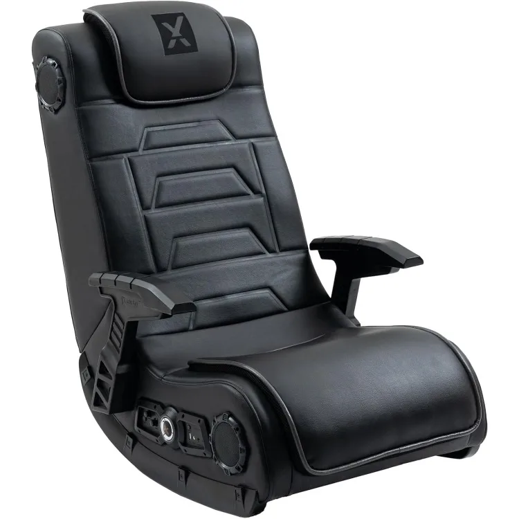 Pro Series H3 XL Video Gaming Floor Chair with Armrests, Built-In Audio & Vibration via Wireless Bluetooth, Vegan Leather