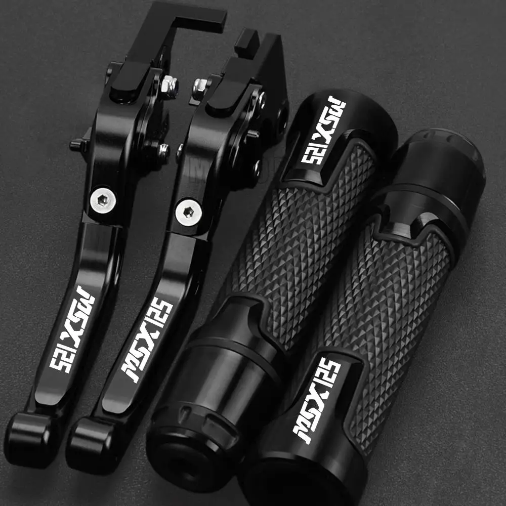 2023 2022 Motorcycle Adjustable Brake Clutch Levers Handlebar grips ends For HONDA MSX125 GROM MSX 125 2013- 2021 2020 2019 2018