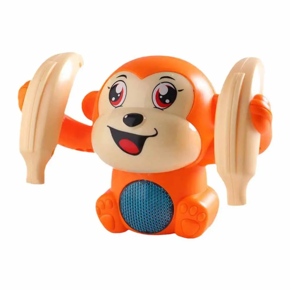 Electric Tumbling Monkey Learning To Climb Induction Monkey Cartoon Control Toys Light Rolling Puzzle Toys Music Kids Voice M3O4