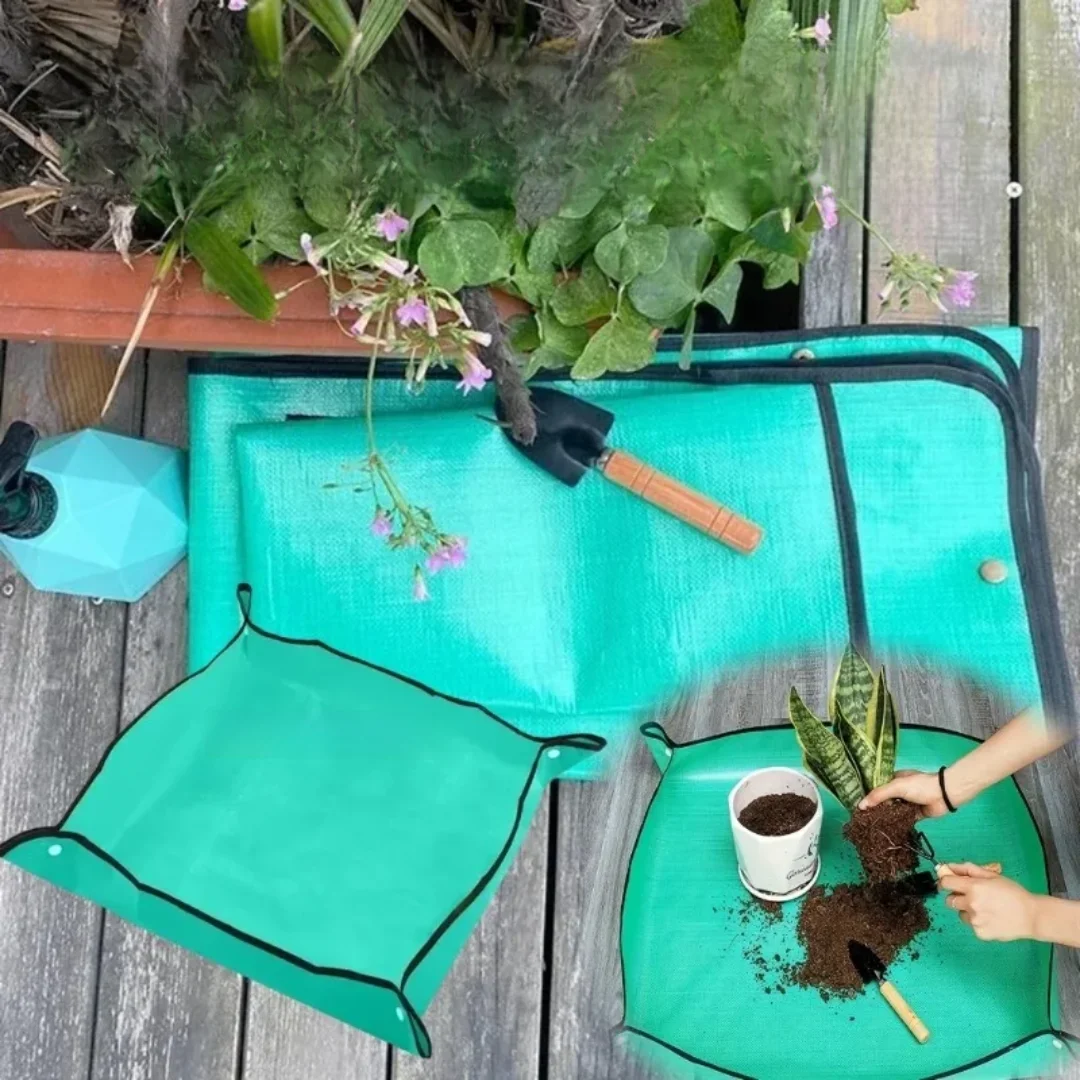 Gardening Mat  Square Plant Pad Waterproof for Transplanting Flower Pots Potting Mat Foldable Garden Repotting Anti-dirty Tarp