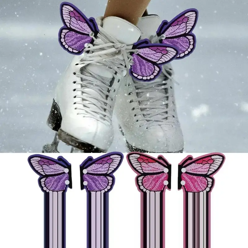 Lace Charm For Sneakers Butterfly Wings Decorative Charm 4 Pcs Waterproof Shoe Decoration Charm Roller Skate Accessories