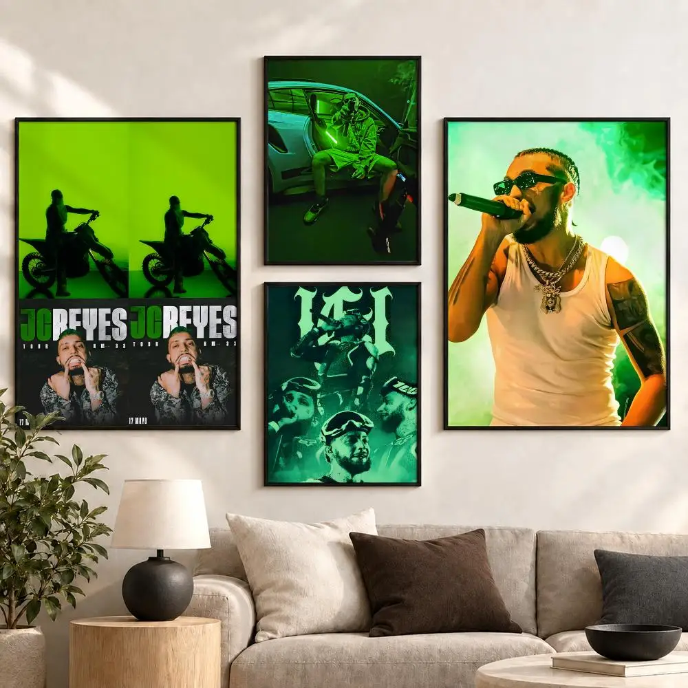 JC Reyes Spanish Rap Singer Urban Beats Album Style Poster Aesthetic Art Print for Bedroom & Living Room Decor, Unframed