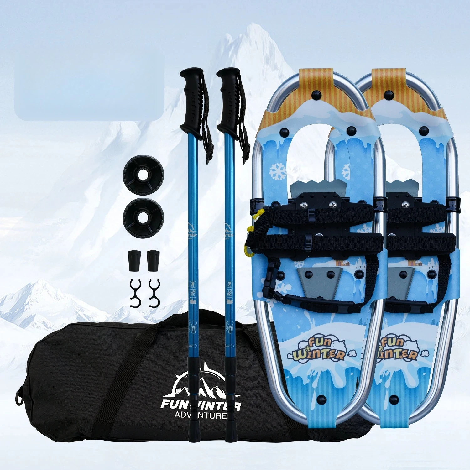 

Снегоступы Funwinter Мужчины Дети Снегоступы Черный Алюминий для катания на снегоступы