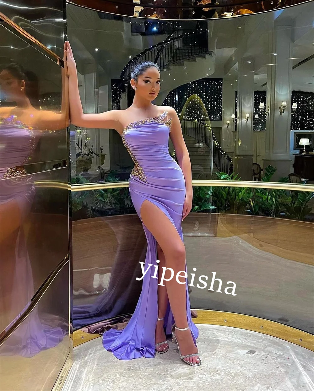 Personalizado s plissado ruched beading baile a linha sem alças sob medida vestido de ocasião vestidos longos