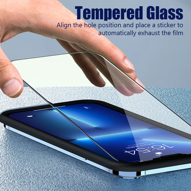 3PCS Tempered Glass for iPhone 15 14 13 12 11 16 Pro Max Mini Screen Protector for iPhone X XS Max XR 7 8 14 15 Plus SE 2020