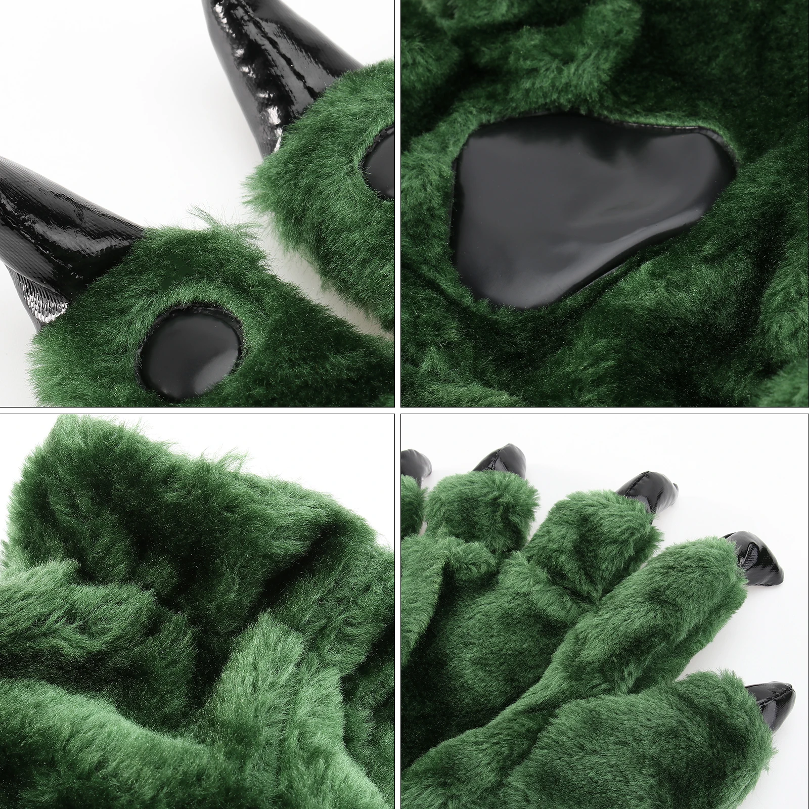 1Pair Dinosaur Claw Warm Gloves Creative Cartoon Winter Role-Play Party Supplies Lovely Thickened Animal Palm Accessories