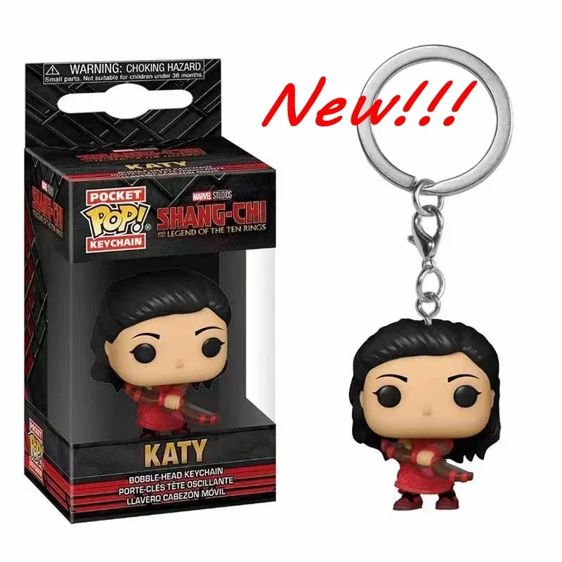 Newest Arrival FUNKO POP Keychains Marvels Studos Shang-chi Katy Bobble-head Action Figure Toys