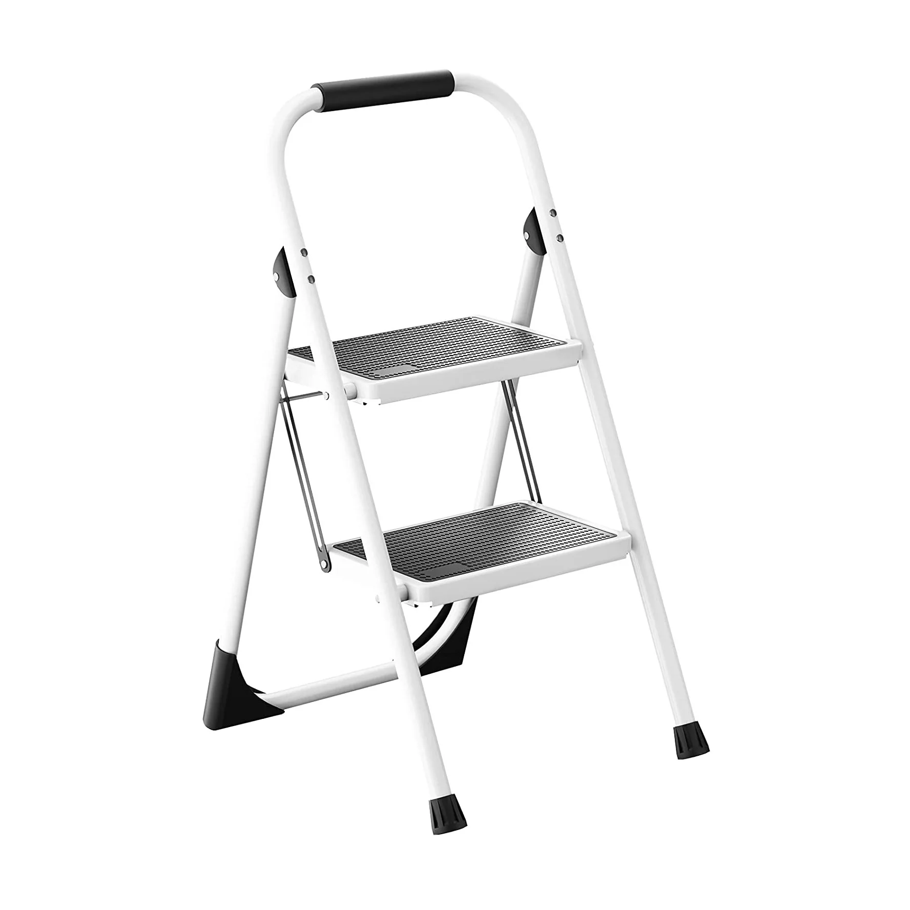 New Design Small Iron Ladder Portable Household Ladder Round Help Small Iron Ladder Stool Kitchen 2 Step 3 Step Home Camping