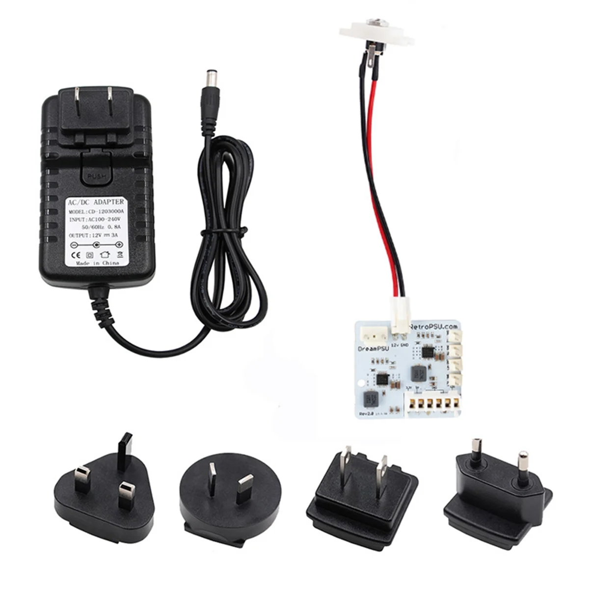 Плата питания HOT Rev2.0 Dream PSU 12 В для игровой консоли SEGA DreamCast, запасные части для Dream PSU (вилка США, ЕС, Великобритании, Австралии) A