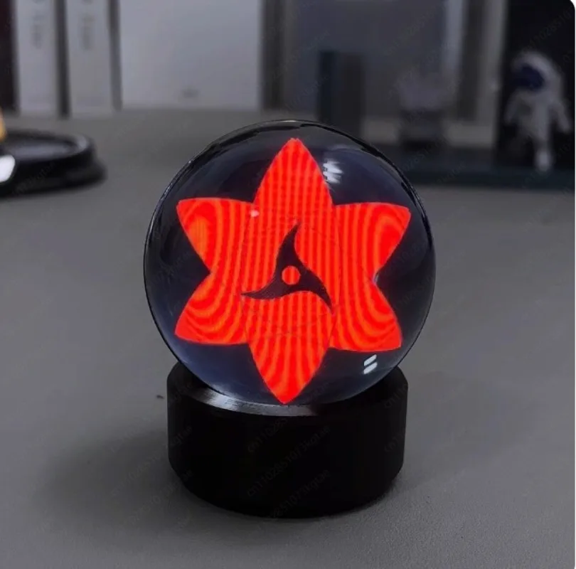 

Hokage Uchiha Sasuke Kaleidoscope Write Wheel Eye with LED Music Rhythm Ornament Anime Peripheral