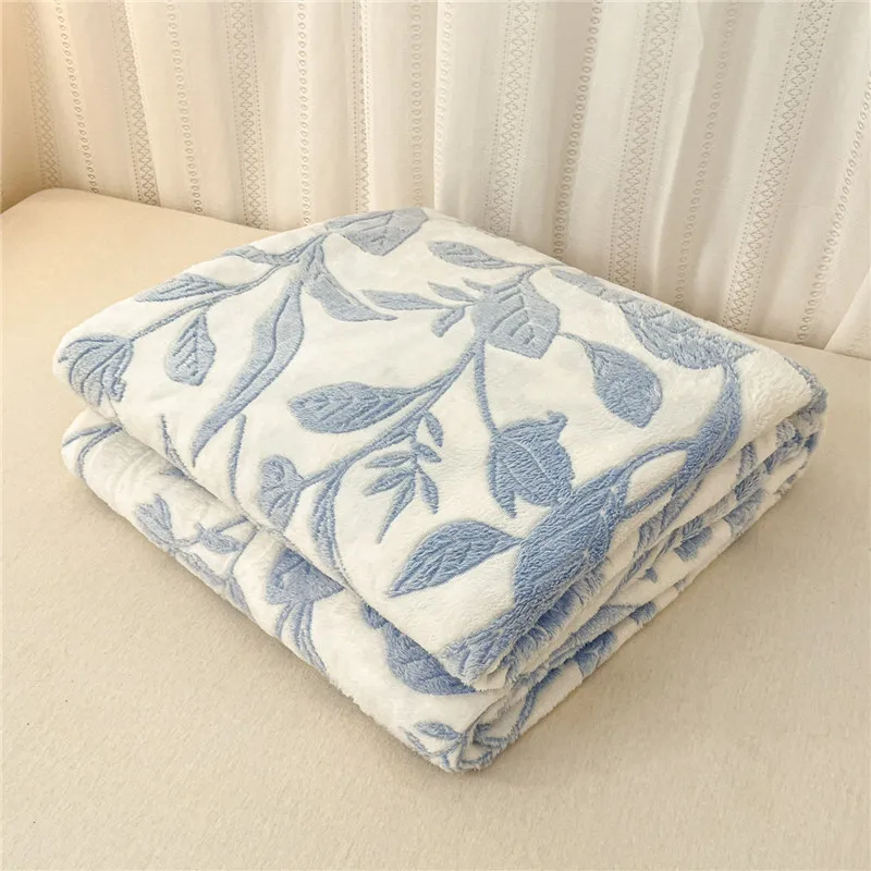 

1pc Flannel Blanket Printed Bedsheets 150x200cm Warm Shawl Knee Blankets Home Sofa Towel Skin-friendly Plaid (No Pillowcase)