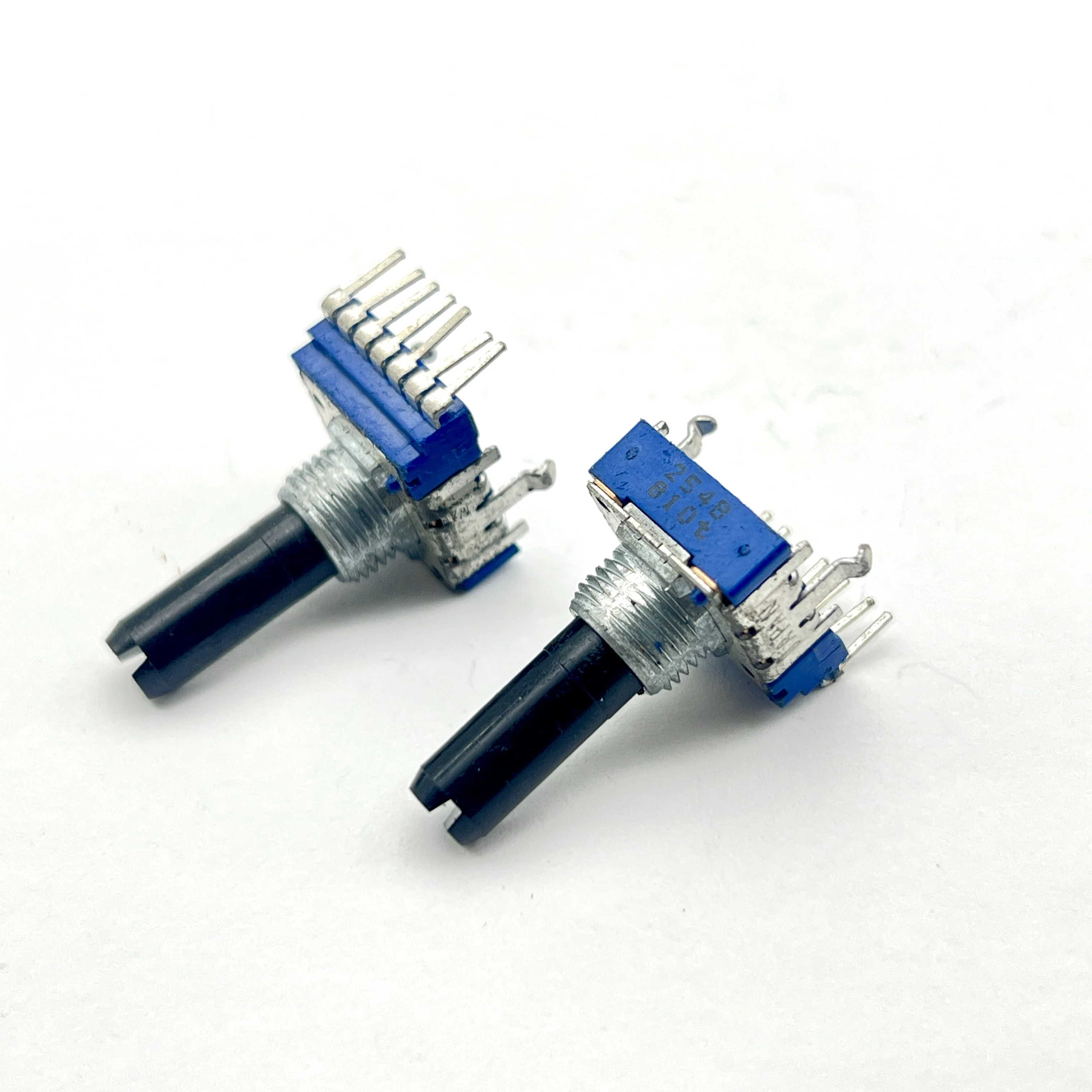 2 pcs Japan ALPS RK14 7-pin potentiometer B250K with center detent, shaft length 20mm, for mixing