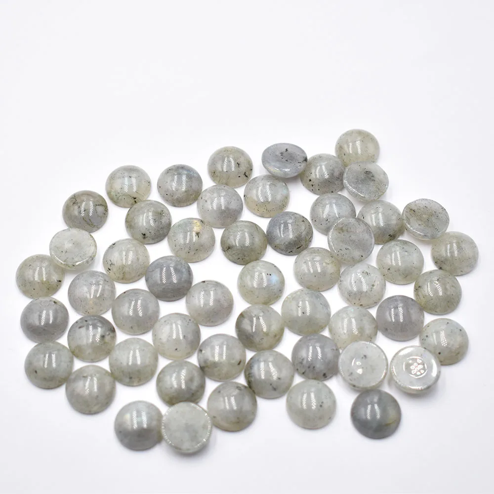 Modische, hochwertige gemischte runde CAB-CABOCHON Natursteinperlen für Schmuckzubehör, 12mm, Großhandel, 50 Stück/Lot, kostenloser Versand. – Detail 3