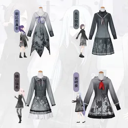 4pcs Yoisaki Kanade Cosplay Anime Project Sekai Colorful Stage Feat Costume Uniform Women Hooded Dress Outfits for Party Set