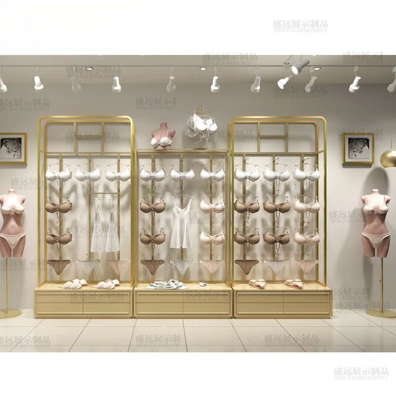 

Underwear display rack, display cabinet against the wall, bra rack, underwear rack, whole store design, underwear store rack