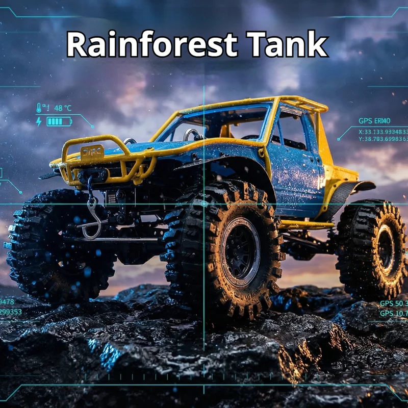 

D1RC RCRFC Remote Control Off Road Climbing Crawler Titanium Tube Frame Hard Shell Rainforest Competition Racing Model Vehicle