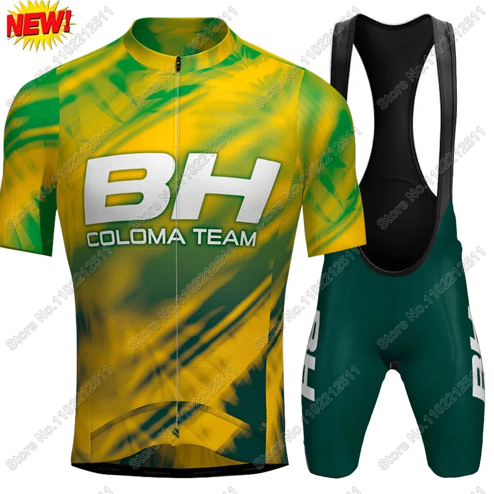 

Brazil 2025 BH Coloma Team Cycling Jersey Set Short Sleeve Green Aero Clothing Road Bike Shirts Suit Bicycle Bib Shorts MTB Wear