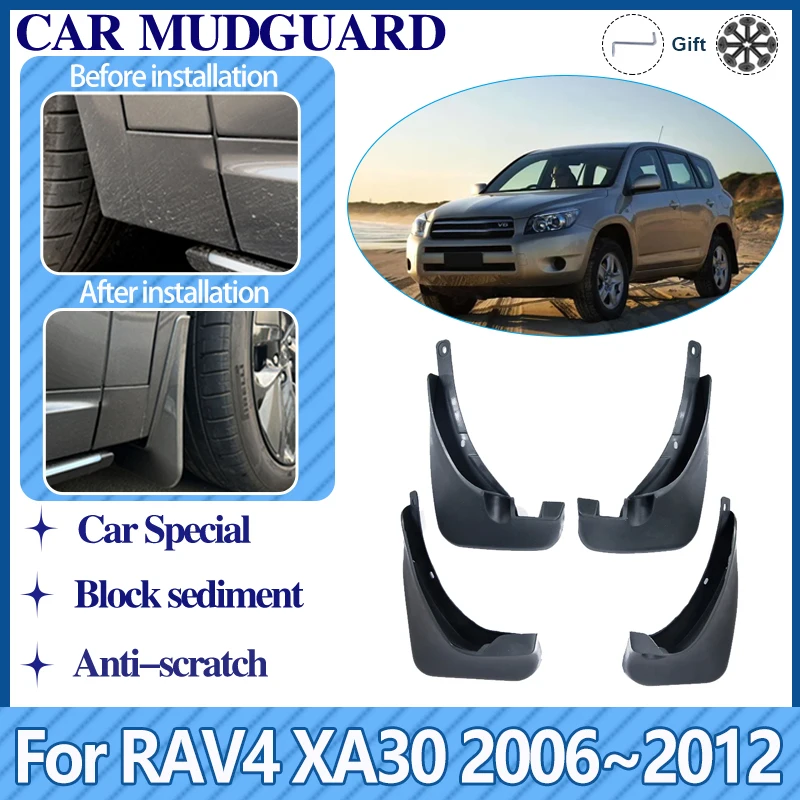 

4X For Toyota RAV4 XA30 2006~2012 Car Flaps Fender Mud Guard Anti-splash Mudguards Auto Accessories Kit 2007 2008 2009 2010 2011